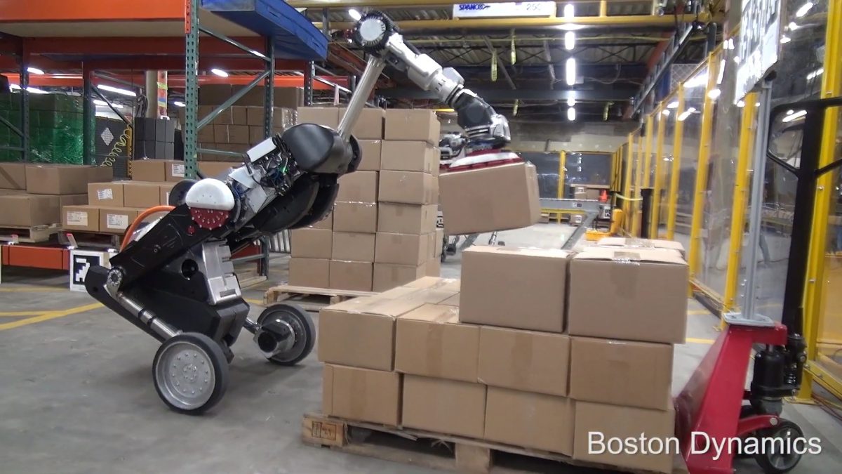 Se Boston Dynamics robot Handle som lagerarbetare